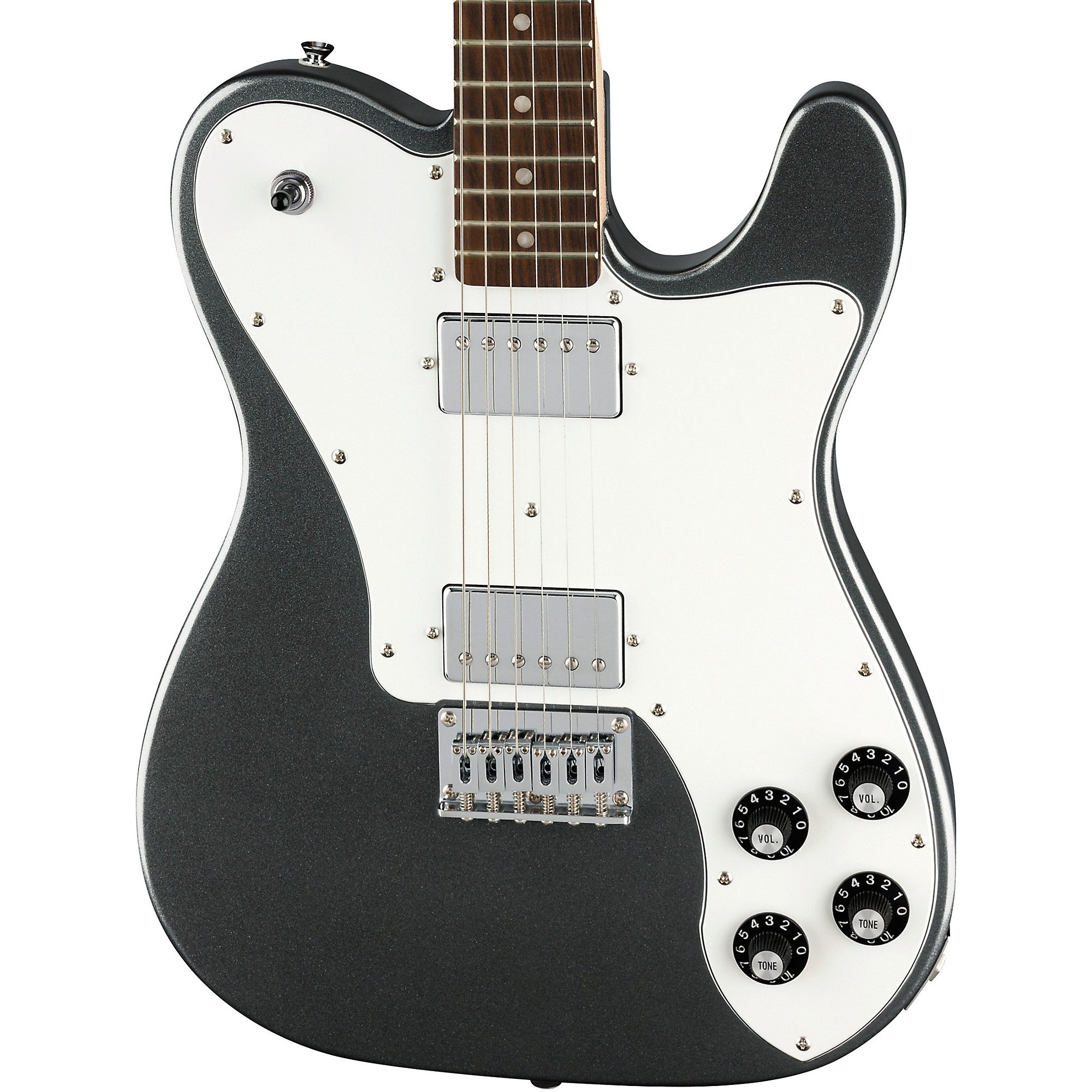 Squier Affinity Series Telecaster Deluxe Electric Guitar Charcoal Frost  Metallic