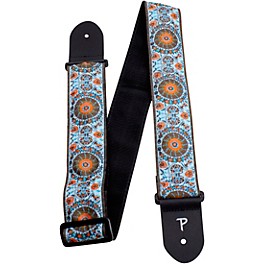 Perri's Jacquard Guitar Strap Mandala - Blue 2.5 in.