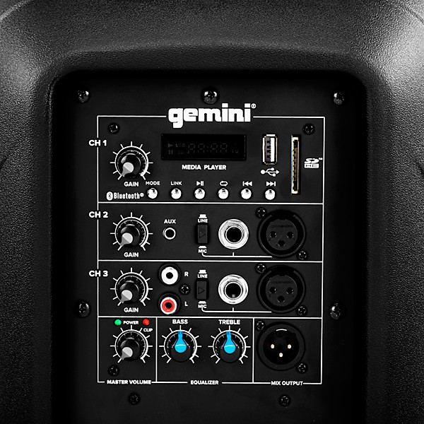 Gemini AS-2110BT 10" 1,000W Powered Loudspeaker With Bluetooth