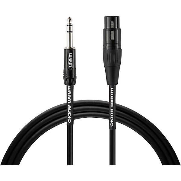 Warm Audio Pro Series XLR Male to TRS Male Cable 3 ft. Black