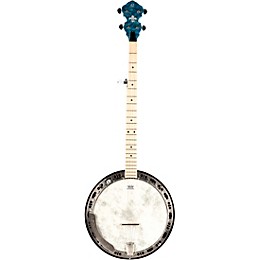 Ortega OBJE400TBL Falcon 5-String Acoustic-Electric Banjo Trans Blue