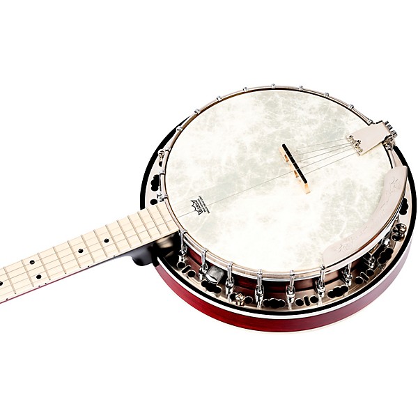 Ortega OBJE400TBL Falcon 5-String Acoustic-Electric Banjo Trans Fire