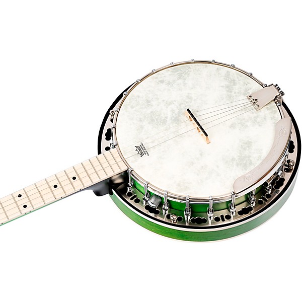 Ortega OBJE400TBL Falcon 5-String Acoustic-Electric Banjo Trans Green
