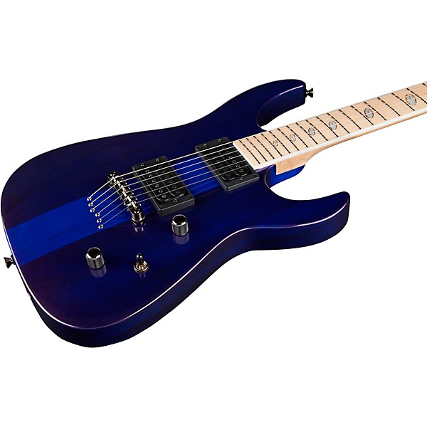 Caparison Guitars Dellinger II FX Prominence MF Electric Guitar Transparent Spectrum Blue