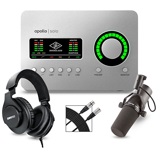 Universal Audio Apollo Solo Heritage Edition Interface With Shure