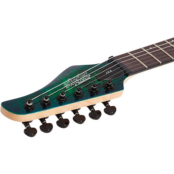 Schecter Guitar Research CR-6 Left-Handed Electric Guitar Aqua Burst