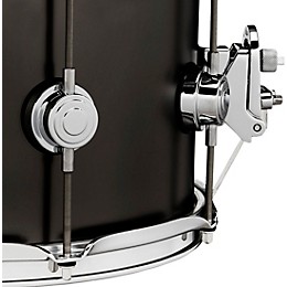 DW Collector's Series Satin Black Over Brass Snare Drum With Chrome Hardware 13 x 7 in.