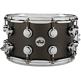 DW Collector's Series Satin Black ... DW Collector's Series Satin Black Over Brass Snare Drum With Chrome Hardware 14 x 8 in.