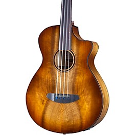 Breedlove Pursuit Exotic S CE Fretless Concerto Acoustic-Electric Bass Amber Burst