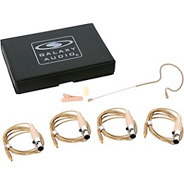 Open Box Galaxy Audio ESM4 Single-Ear Headset Microphone With 4 Shure Connector Cables Level 2 Beige 197881190569