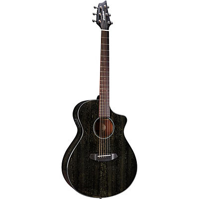 Breedlove Rainforest S African Mahogany Concert Acoustic-Electric Guitar Black Gold for sale