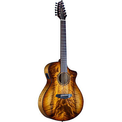 Breedlove Pursuit Exotic S Ce Myrtlewood 12-String Concert Acoustic-Electric Guitar Amber Burst for sale