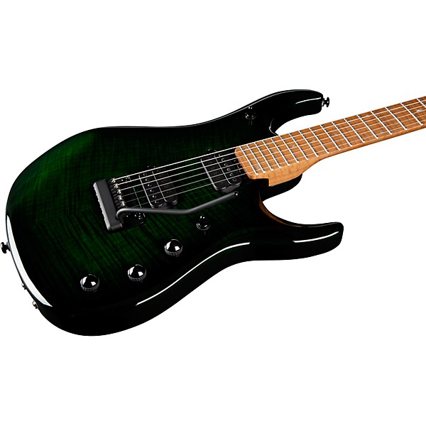 Ernie Ball Music Man JP15 6-String Electric Guitar Green Tiger Eye Flame
