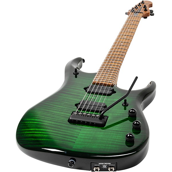 Ernie Ball Music Man JP15 6-String Electric Guitar Green Tiger Eye Flame