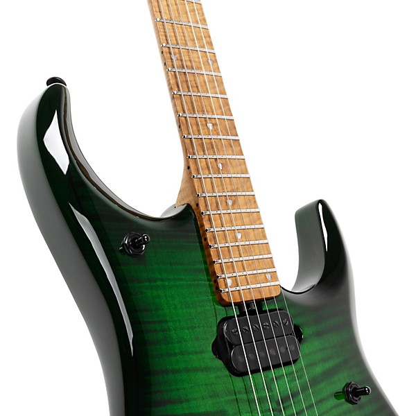 Ernie Ball Music Man JP15 6-String Electric Guitar Green Tiger Eye Flame
