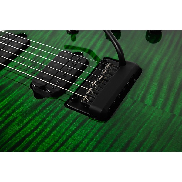 Ernie Ball Music Man JP15 6-String Electric Guitar Green Tiger Eye Flame