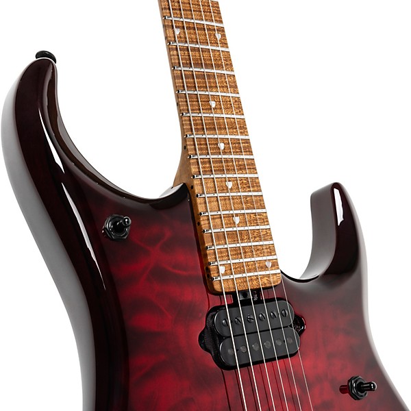 Ernie Ball Music Man JP15 Electric Guitar Red Tide Quilt