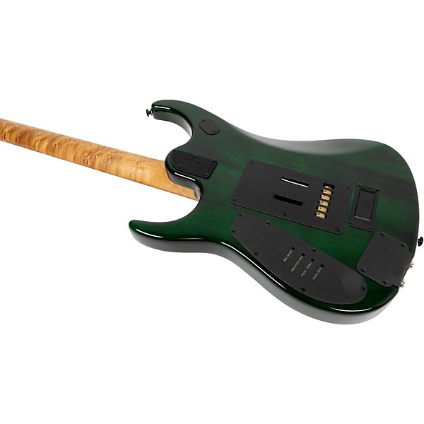 Ernie Ball Music Man JP15 6-String Electric Guitar Green Tiger Eye Quilt