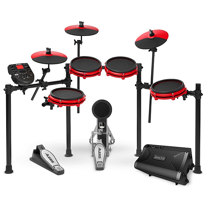 Alesis Nitro Mesh Full Play Pack with Electronic Drum Set Headphones Speaker and Microphone 