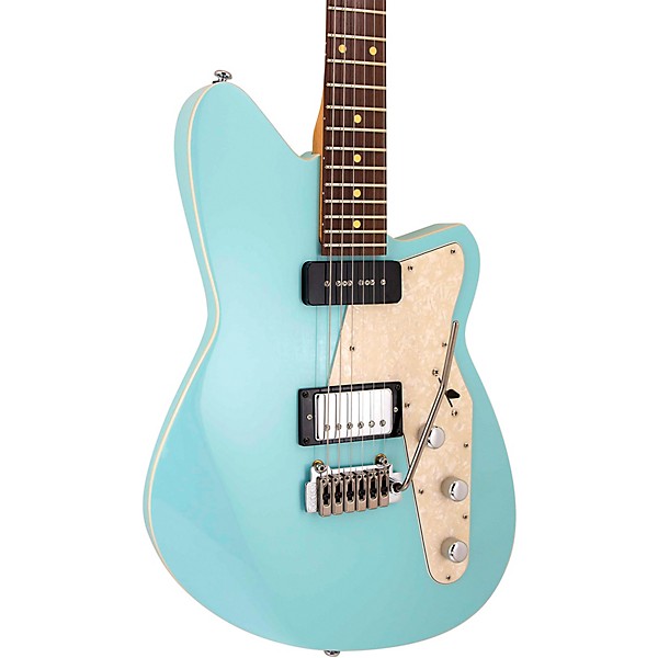 Open Box Reverend Double Agent W Rosewood Fingerboard Electric Guitar Level 1 Chronic Blue