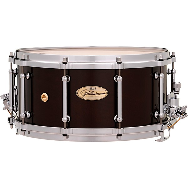 Pearl Philharmonic Maple Snare Drum 14 x 6.5 in. High Gloss Walnut Bordeaux