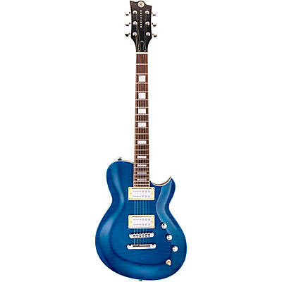 Reverend Roundhouse Ra Electric Guitar Transparent Blue for sale