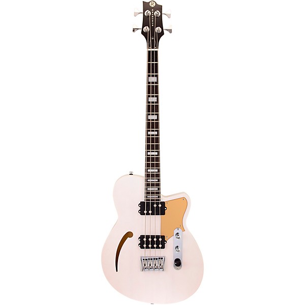 Reverend Dub King Electric Bass Guitar Transparent White