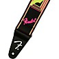 Fender Neon Monogrammed Strap Yellow and Pink 2 in.