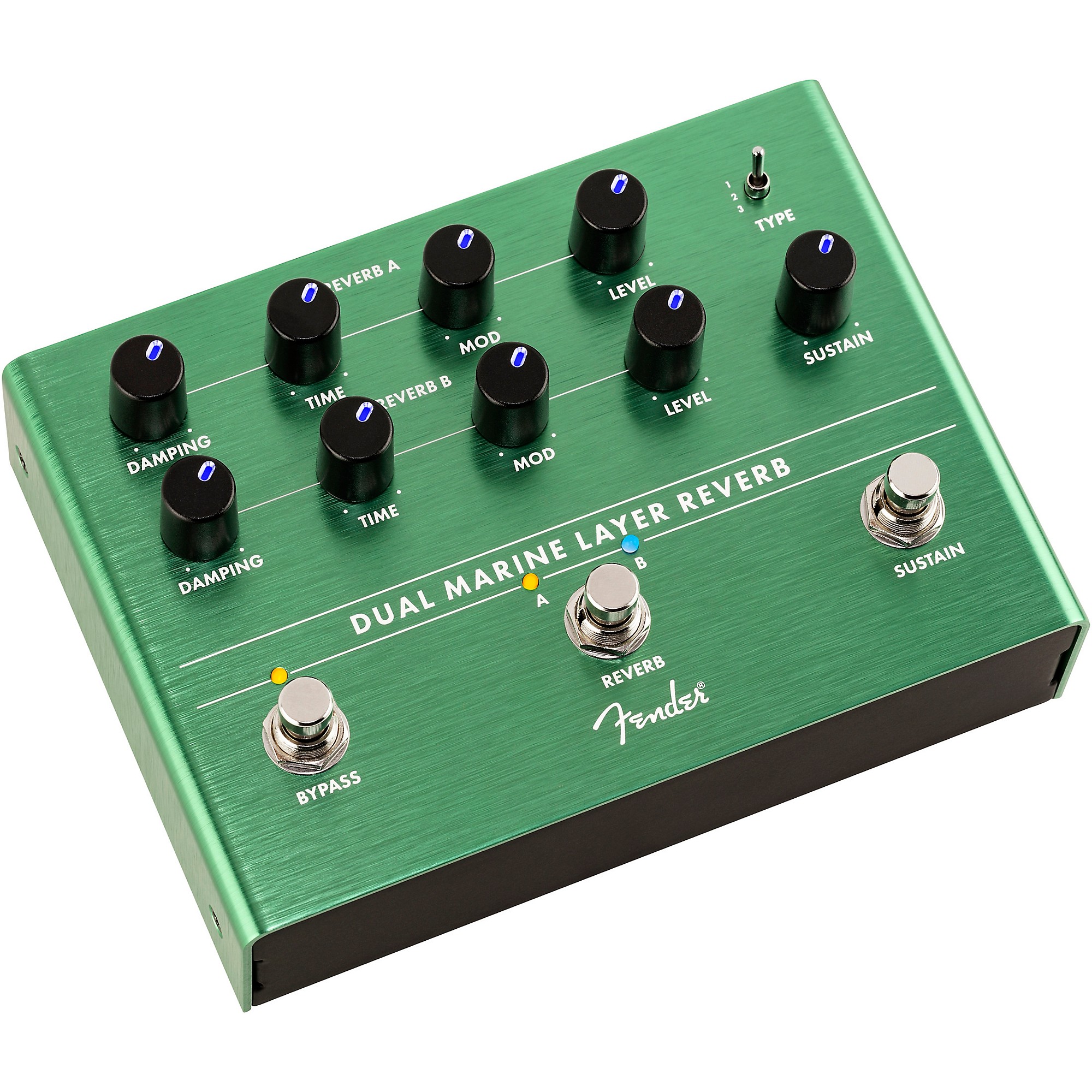 Fender Dual Marine Layer Reverb Effects Pedal Green | Guitar Center