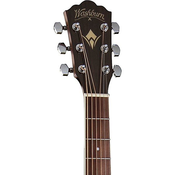 Washburn D10SCE Heritage 10 Series Dreadnought Cutaway Acoustic-Electric Guitar Natural