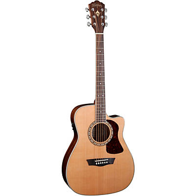 Washburn F11sce Heritage 10 Series Folk Cutaway Acoustic Electric Guitar Natural for sale