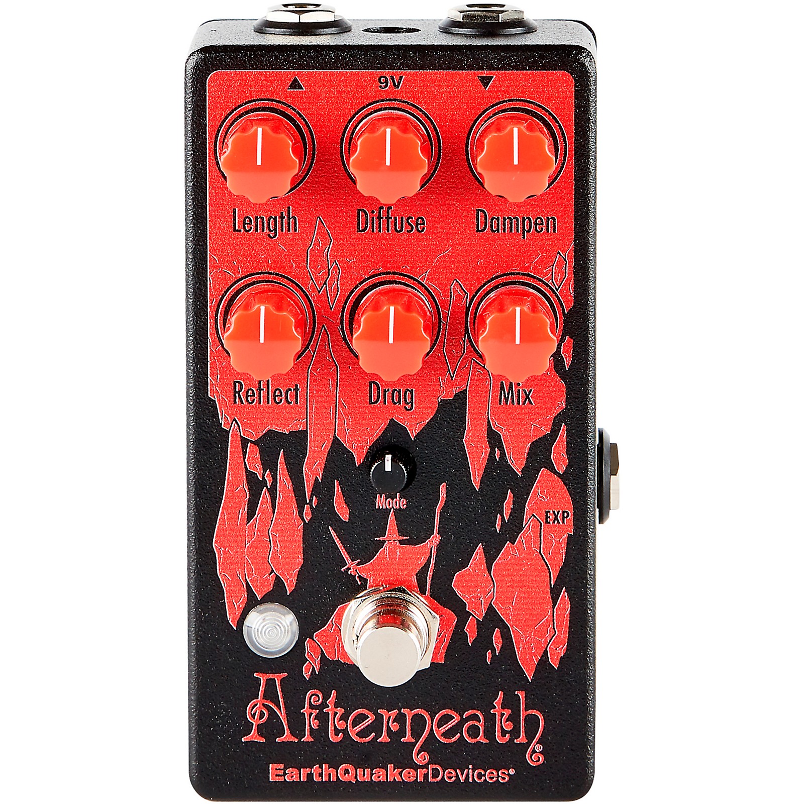 EarthQuaker Devices Afterneath V3 Reverb Effects Pedal Red 