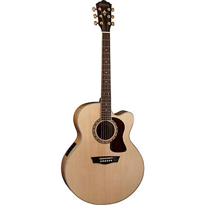 Washburn J40sce Heritage 40 Series Jumbo Acoustic Electric Guitar Natural for sale