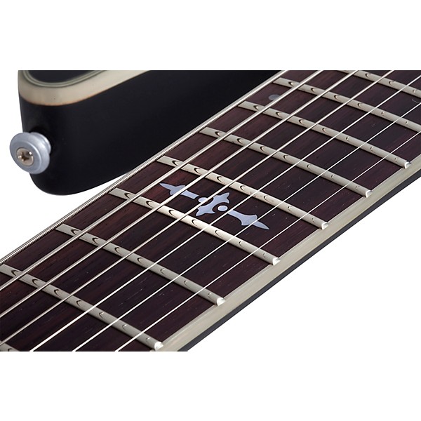 Schecter Guitar Research C-7 Platinum Left-Handed Electric Guitar See Thru Black Satin