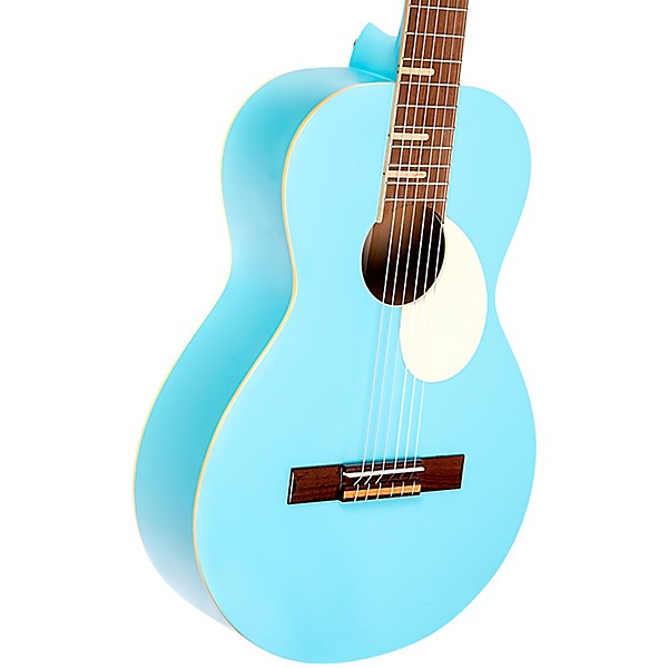 Ortega Gaucho Parlor Classical Guitar Sky Blue