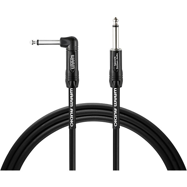 Warm Audio Pro Series Straight to Right Angle Instrument Cable 10 ft. Black