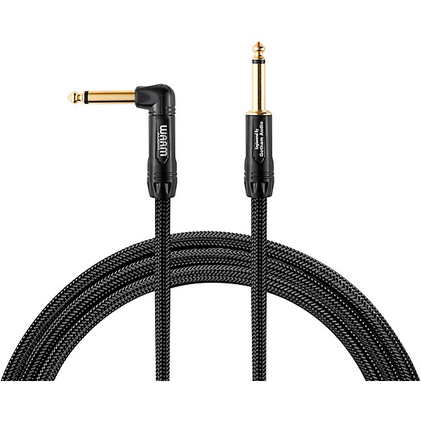 Warm Audio Premier Series Straight to Right Angle Instrument Cable 18 ft. Black