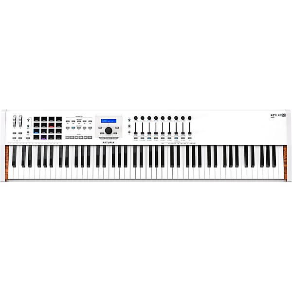 Arturia KeyLab 88 MKII Keyboard Controller and Matching Wooden Legs White