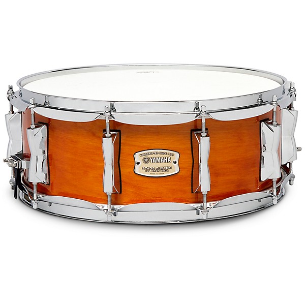 Yamaha Honey Amber Stage Custom Birch Snare With Protection Racket Case