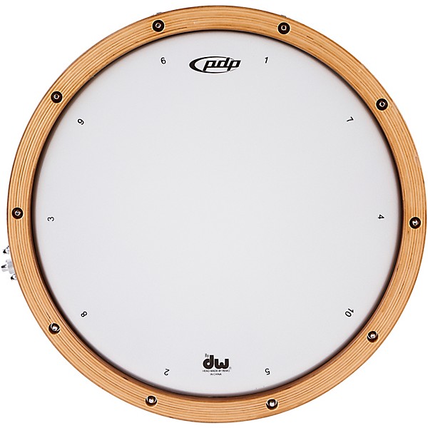 PDP by DW Limited-Edition Dark Stain Walnut and Maple Snare With Walnut Hoops and Chrome Hardware and Protection Racket Case