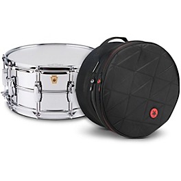 Ludwig Supraphonic Snare Drum Chrome With Road Runner Bag