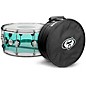 DW Design Series Sea Glass Acrylic Snare Drum, Chrome Hardware with Protection Racket Case thumbnail