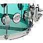 DW Design Series Sea Glass Acrylic Snare Drum, Chrome Hardware With Protection Racket Case