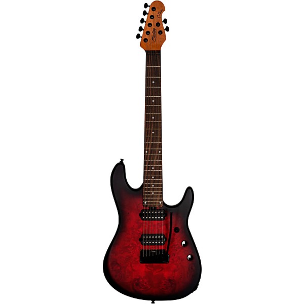 Sterling by Music Man Jason Richardson Cutlass Signature 7-String Electric Guitar Dark Scarlet Burst Satin