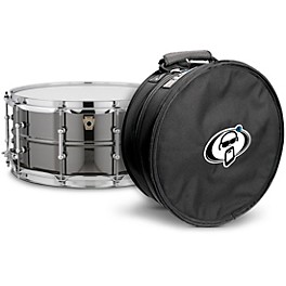 Ludwig Black Beauty Snare Drum With Tube Lugs and Protection Racket Case