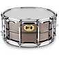 Pork Pie Big Black Brass Snare Drum With Tube Lugs and Chrome Hardware With Protection Racket Case