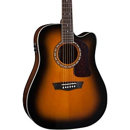 Washburn Heritage 10 Series Dreadnought Cutaway Acoustic Electric Guitar Tobacco Burst Gloss