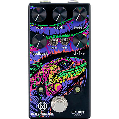 Walrus Audio Polychrome Flanger Effects Pedal Black for sale