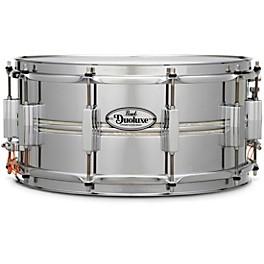 Pearl DuoLuxe Inlaid Snare 14 x 5 in. Chrome/Brass Pearl DuoLuxe Inlaid Snare 14 x 6.5 in. Chrome/Brass