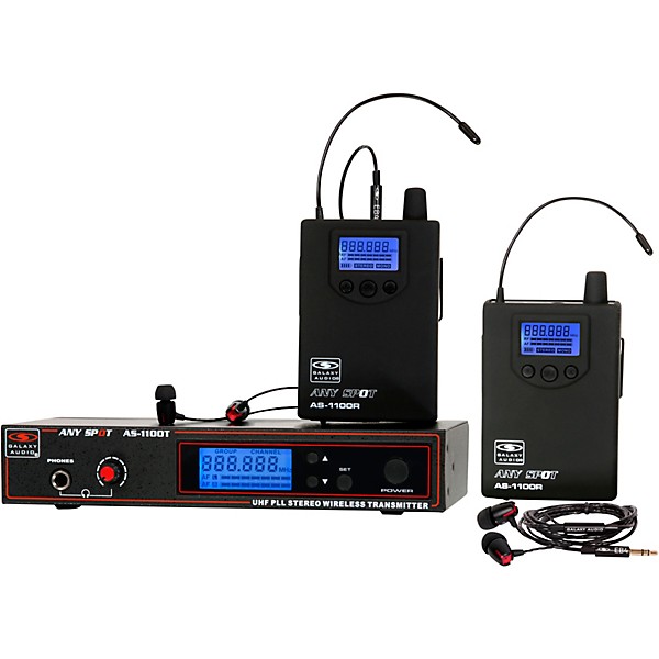 Galaxy Audio AS-1100-2 Wireless In-Ear Monitor Twin Pack System Band P2